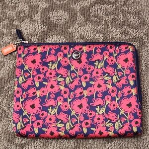 COACH POPPY FLOWER IPAD LZIP SLEEVE CASE SV/Navy Multi